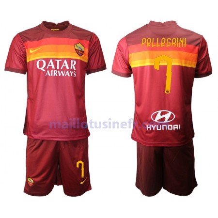 Maillot de Foot AS Roma Lorenzo Pellegrini 7 Domicile 2020-21 - Enfant